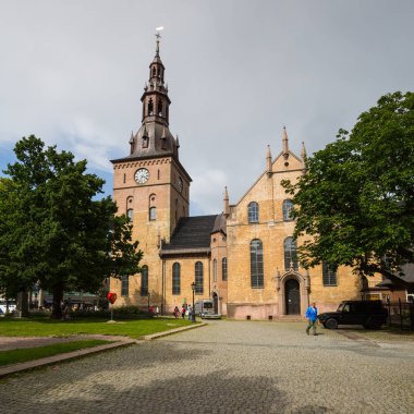 Oslo, Norveç-Temmuz 5: Oslo, Norveç'te şehir sokaklarını 5 Temmuz 2016. Şehir sokaklarını gün ışığı.