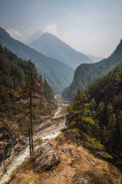 dağ izi görünümünü Trek Everest Merkez kampına