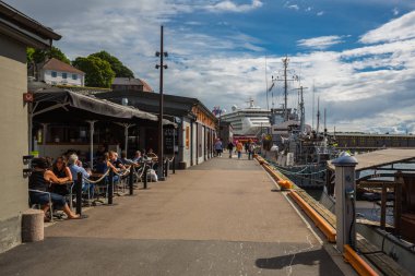 Oslo, Norveç-Temmuz 5: Oslo, Norveç'te Seaport 5 Temmuz 2016. Seaport Oslo.