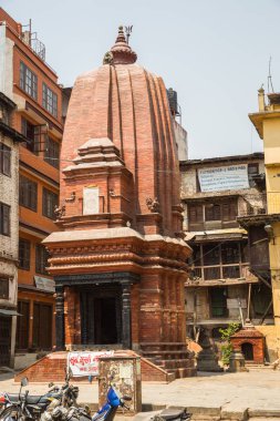 Katmandu, Nepal-Nisan 25: Street Katmandu 25, Katmandu, Nepal 2016. Napal başkenti sokak görünümü