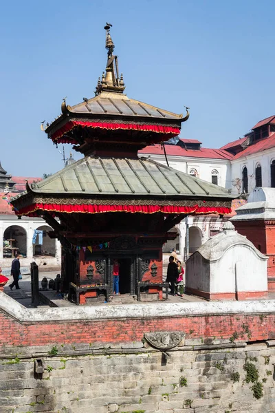 加德满都 尼泊尔 3月28日 普什图帕提纳特寺于2015年3月28日在尼泊尔加德满都举行 著名的神圣的印度教寺庙 — 图库照片