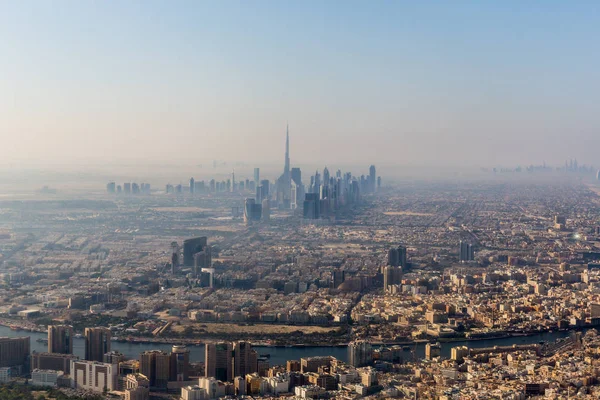 Uitzicht Dubai Vanuit Het Vliegtuig — Stockfoto