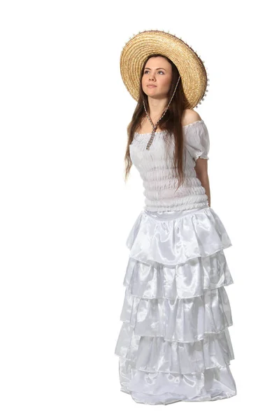 Žena Mexické Kostým — Stock fotografie