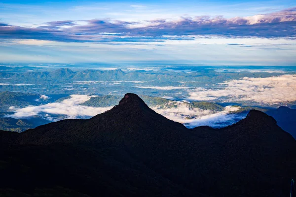 Vista Aérea Hermosas Montañas Desde Adam Peak Sri Lanka — Foto de Stock