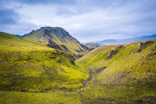 Wunderschönes Bergpanorama Nationalpark Thorsmork Island — Stockfoto