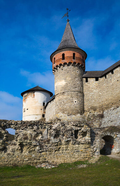 Kamianets-Podilskyi castle on the west of Ukraine