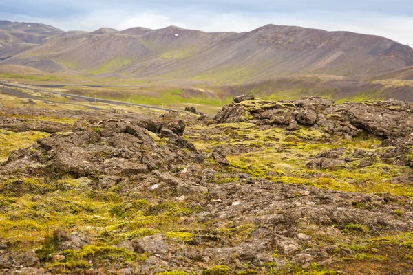 Bela Paisagem Montanhosa Reykjanesfolkvangur Islândia — Fotografia de Stock