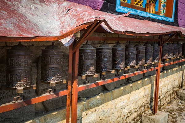 Imádkozott Módja Annak Hogy Everest Base Camp Kerekek — Stock Fotó