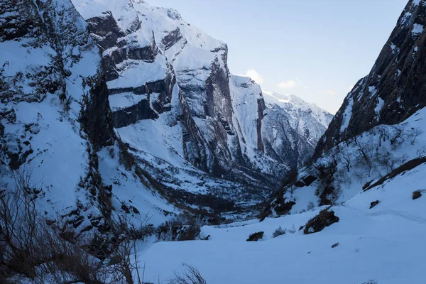 Bellissimo Paesaggio Delle Montagne Dell Himalaya Sulle Tracce Campo Base — Foto Stock