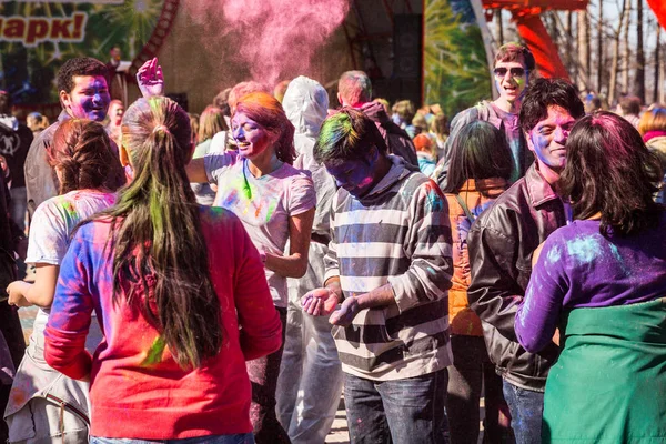 Kharkiv Ukraine March Holi Celebrações Março 2014 Kharkiv Ucrânia Celebrando — Fotografia de Stock