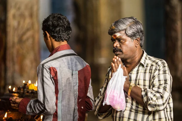 Madurai Indien Februari Bön Indiska Tempel Den Februari 2013 Madurai — Stockfoto