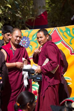 Nubra, Hindistan-Eylül 6: Budist rahipler 6, 2011 Nubra, Hindistan'da. Budist rahipler Nubra Vadisi'nde. Ladakh il.