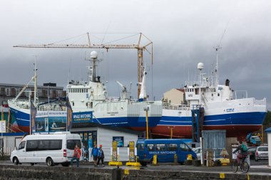 Reykjavik, İzlanda-Temmuz 25: Eski liman 25, 2013 yılında Reykjavik, İzlanda. Yaşadıkları en büyük limanda ülkenin nüfusunun.
