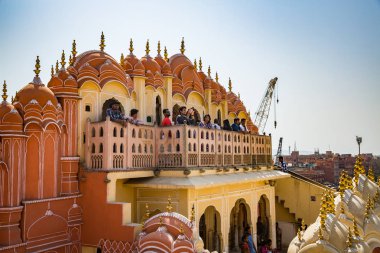 Jaipur, Hindistan-Mart 3: 3 Mart 2018 Jaipur, Hindistan Hindu insanlar. İnsanlar sokakta