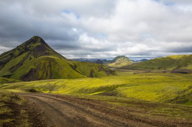 Güzel dağ Panorama Milli Parkı Thorsmork, İzlanda.