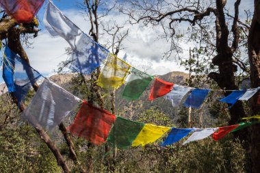 izleme Annapurna Merkez kampına Himalaya dağlarının güzel manzara