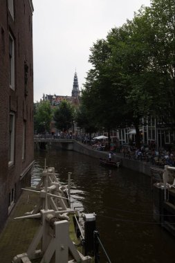 Amsterdam'ın merkezi, Hollanda'nın gündüz görünümü