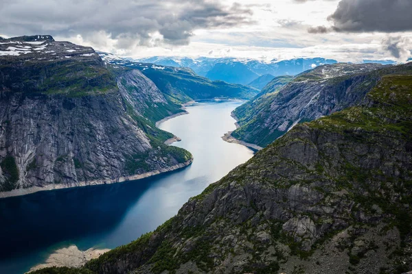 Een Weergave Lake Ringedalsvatnet — Stockfoto