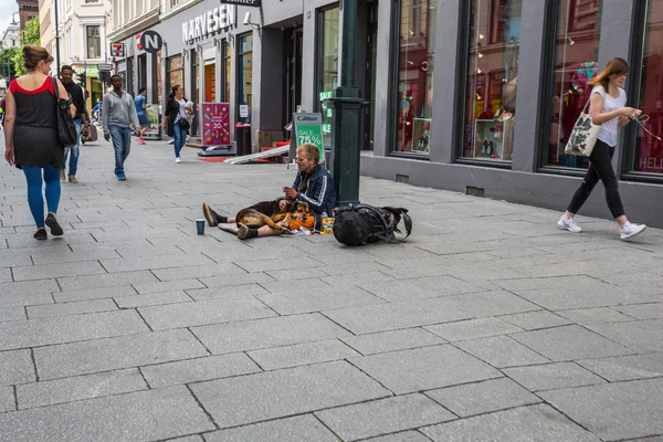 Oslo Noruega Julho Ruas Cidade Julho 2016 Oslo Noruega Ruas — Fotografia de Stock