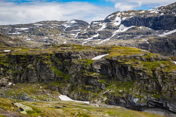 Wunderschöne Landschaft Der Norwegischen Berge Auf Dem Weg Nach Trolltunga — Stockfoto