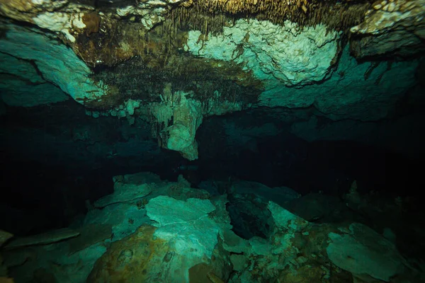 Image Sous Marine Grotte Fond Océan Mexique — Photo