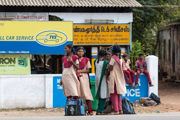 Chennai Indien Februari Studenter Gatorna Indien Februari 2013 Chennai Indien — Stockfoto