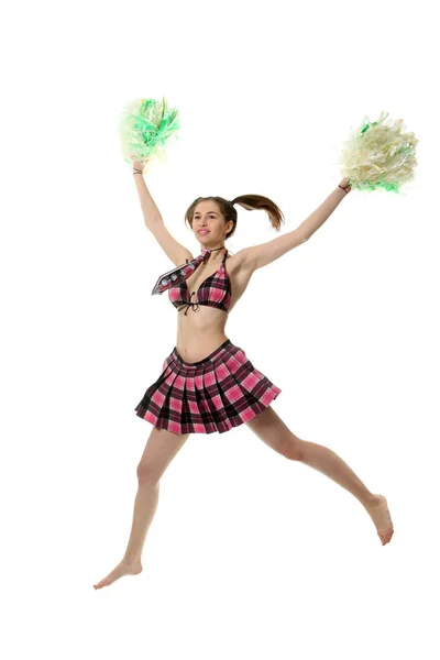 Attraente Giovane Ragazza Sottile Cheerleader — Foto Stock