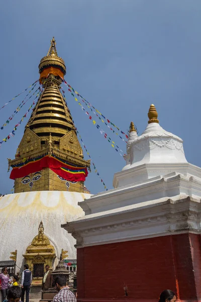 Kathmandu Nepál Březen Swayambhunath Temple Března 2015 Káthmándú Nepál Buddhistická — Stock fotografie