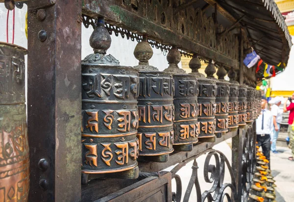 Prayer drum in the temple complex Swayambhunath
