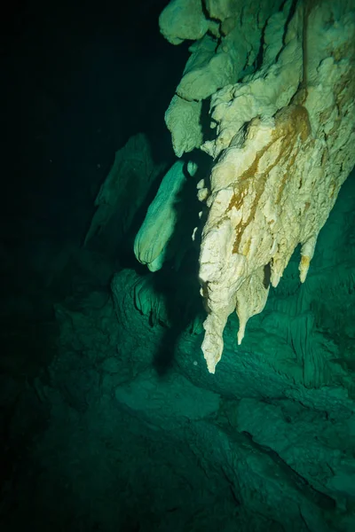 Imagen Submarina Cueva Fondo Del Océano México —  Fotos de Stock
