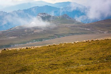 Karadağ dağ sırtı Karpatlar içinde güzel yaz Panoraması  