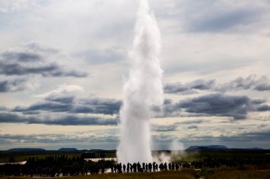 Haukadalur, İzlanda-Ağustos 4: Şofben Strokku