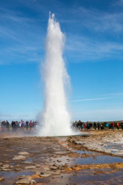 Haukadalur, İzlanda-Ağustos 4: Şofben Strokku