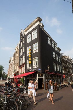 Amsterdam'ın merkezi, Hollanda'nın gündüz görünümü