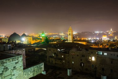 Doğal görünümü şehrin güzel Jerusalem, İsrail