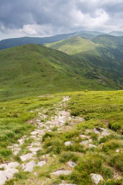 Karadağ dağ silsilesi içinde Karpatlar yaz Panoraması
