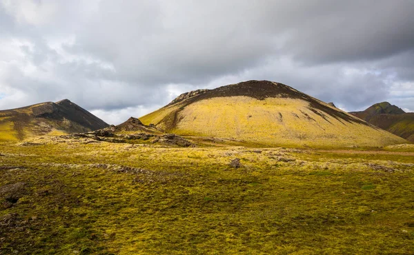 Piękną Panoramą Parku Narodowego Landmannalaugavegur Islandia — Zdjęcie stockowe