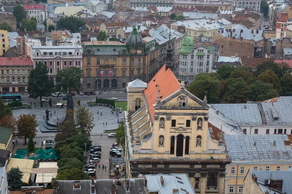 View Roofs Ukrainian City Lviv — Stock Photo, Image