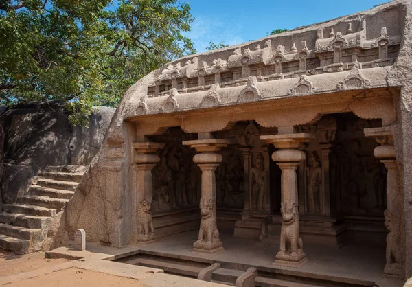 Arjuna Penance Mahabalipuram Tamil Nadu India — Foto de Stock