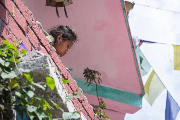 Narchyang Nepal Mars Himalaya Personer 2015 Narchyang Nepal Människor Spåret — Stockfoto