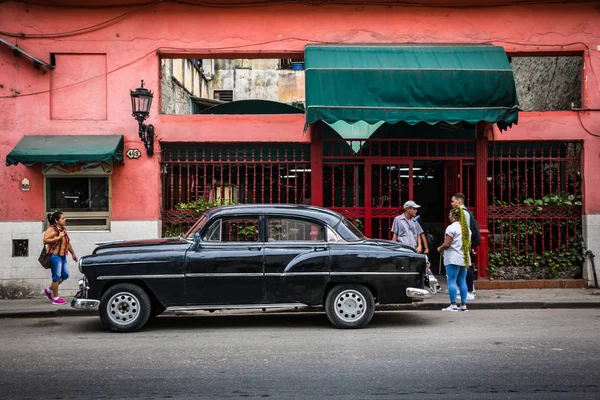 Habana Cuba Gennaio Vecchia Auto Gennaio 2018 Habana Cuba Vecchia — Foto Stock