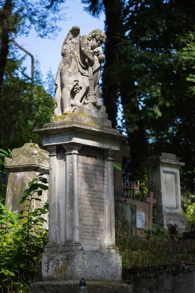 Estátua Sepultura Velho Cemitério — Fotografia de Stock