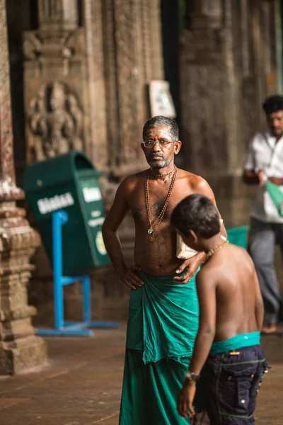 Madurai Inde Février Prière Dans Temple Indien Février 2013 Madurai — Photo