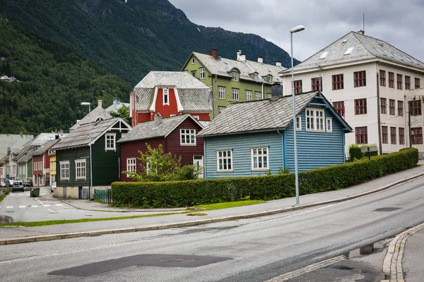 Odda Noruega Julho Ruas Odda 2016 Odda Noruega Ruas Pequena — Fotografia de Stock