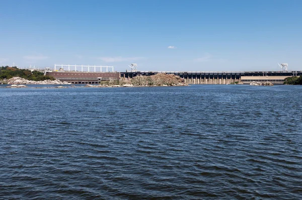 Zaporozhye Hydro Kraftverk Vid Floden Dnepr Ukraina — Stockfoto