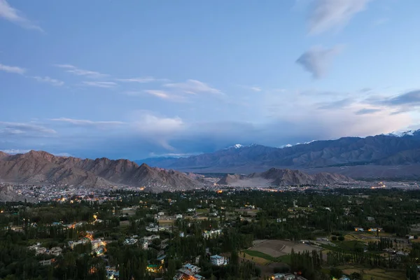 Leh City Nachází Indických Himalájích Nadmořské Výšce 3500 — Stock fotografie