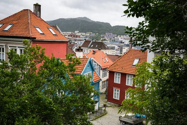 Una Hermosa Calle Antigua Bergen — Foto de Stock