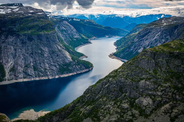 Een Weergave Lake Ringedalsvatnet — Stockfoto