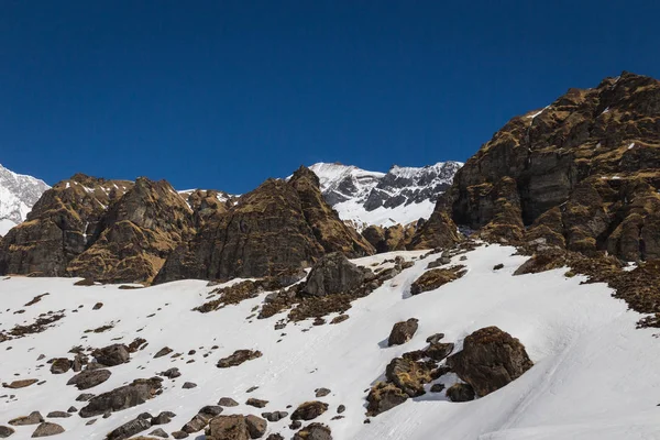 Překrásnou Přírodu Pohoří Himálaj Sledování Base Campu Annapurna — Stock fotografie