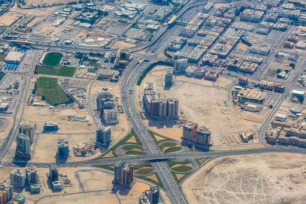 Uitzicht Dubai Vanuit Het Vliegtuig — Stockfoto